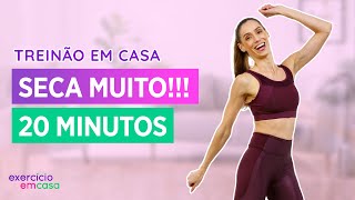 20min TREINO EM CASA PARA SECAR BARRIGA [upl. by Joann]