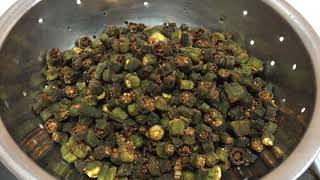 How To Make BamiaOkra Salad With Tahina Dressing [upl. by Nosyrb]