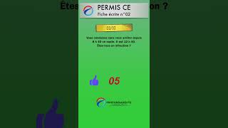 Permis CE  Fiche écrite 02 question 03 quiz [upl. by Rico]