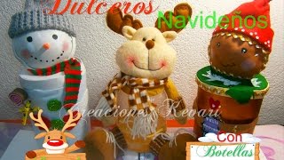 Muñeco de nieve Dulcero con Botellas Pet Dulcero Navideño Reciclado 🎅🎄 [upl. by Oneladgam]