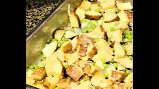 Gluten Free Roasted Potatoes Onions and Peas  Link Below [upl. by Elvie]