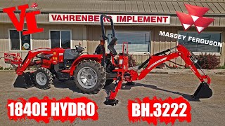 Make it Yours Massey Ferguson BH3222 Backhoe installed on Massey Ferguson 1840E Hydro Compact [upl. by Farny101]