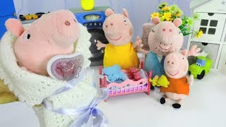 Video mit Peppa Wutz Spielzeug Eine Reise in die Vergangenheit Kinderkanal Plüpa [upl. by Oivalf854]