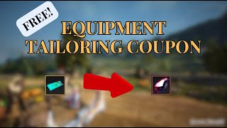 How to get a Free EQUIPMENT TAILORING COUPON  Black Desert Online [upl. by Ahselrac916]