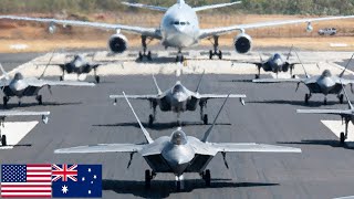 US Air Force Powerful F22 Raptor fighters Military exercises in Australia [upl. by Agbogla]