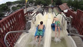 Downhill Racer Water Slide at Schlitterbahn New Braunfels [upl. by Frantz903]