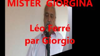 MISTER GIORGINA Léo Ferré reprise [upl. by Clemmie234]