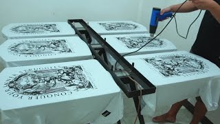 SILK SCREEN PRINTING with RELAXING MUSIC [upl. by Ehcropal]