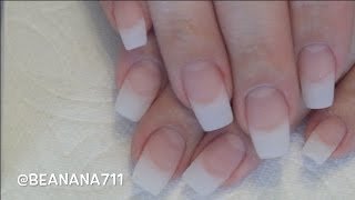 Gel Nails With Natural Tips  Full Tutorial  Soakable Builder Gel  Beanana711 [upl. by Gnehs443]