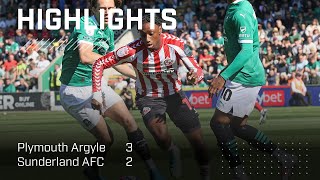 Defeat At Home Park  Plymouth Argyle 3  2 Sunderland AFC  EFL Championship Highlights [upl. by Ailsa178]