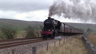 LMS 48151 Barks away on the Pendle Dalesman 271018 [upl. by Attelrac]