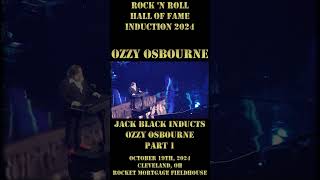 Rock amp Roll Hall of Fame Induction 2024  Jack Black Inducts Ozzy Osbourne pt 1 shorts rock ozzy [upl. by Fugere986]