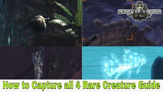 Monster Hunter World  All 4 Rare Pets Location Guide [upl. by Truc]