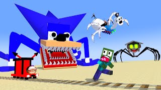 Curse Shin Sonic vs Curse House Head and Boss choochoo train  Minecraft Animation [upl. by Reidar252]