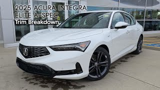 2025 Acura Integra Elite ASpec  TRIM BREAKDOWN  West Side Acura in Edmonton Alberta [upl. by Fezoj]