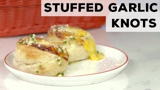 How to Make Stuffed Garlic Knots  Food Network [upl. by Nauqes898]