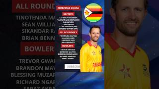 Zimbabwe Squad for Pakistan ODI Series 2024 Zimbabwecricket pakvszim [upl. by Chucho264]