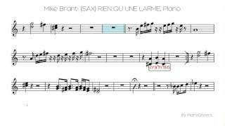 Mike Brant SAX RIEN QU UNE LARME Piano Solo [upl. by Nanda]