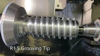 Custom Profile Threading on CNC Turning Center [upl. by Oisor736]