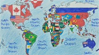 World Map drawing OMG  🔥🔥 [upl. by Ninette622]