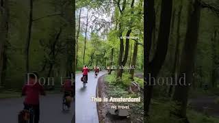 Amsterdam did not disappoint Boat Bike Tours Cycling travel foodtours [upl. by Yelrebma]