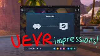 Steam Link  UEVR first impressions [upl. by Yelyab294]