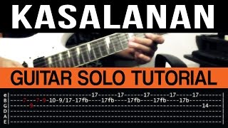 Kasalanan  Orient Pearl Intro  Guitar Solo Tutorial WITH TAB [upl. by Raynell]