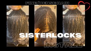 Sisterlocks Establishment  Installation with short 4c Afro hair sisterlocks [upl. by Nauqyt]