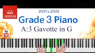 ABRSM 20212022 Grade 3 A3 piece Gavotte in G  G F Handel HWV 491 Piano Exam piece [upl. by Neu]