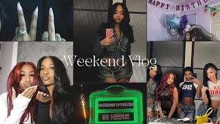 weekend vlog celebrate Morgans bday do lashes with me hair appointment  more [upl. by Jezabella]