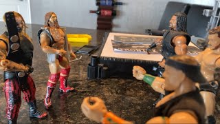 The Fiend amp Daniel Bryan vs Roman Reigns amp Finn Balor Action Figure Match [upl. by Asiar]