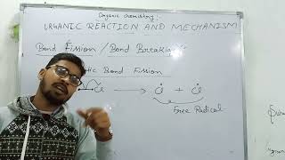 organic chemistry class11Bondfission HomolyticHeterolyticelectrophileNulcleophilefreeradical [upl. by Hsirahc]