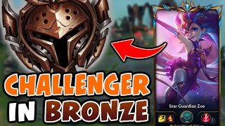 What happens when a TOP 100 CHALLENGER visits BRONZE  Challenger Zoe vs Bronze Elo [upl. by Airakaz]