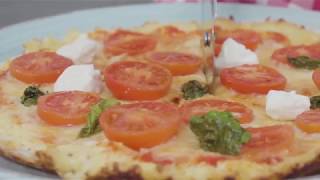 Cómo hacer pizza margarita con masa de coliflor  Receta Turbo Cecofry 4D [upl. by Mayce69]