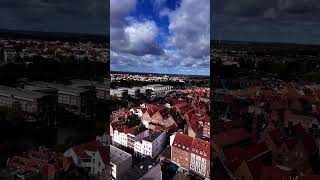 GERMANY Lübeck Town filmed from St Peters Church Tower [upl. by Amias]