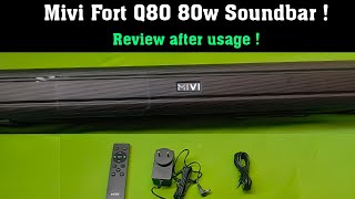 Mivi Fort Q80 sounbar review after usage worth it or not [upl. by Couhp]