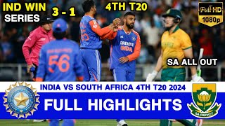 Full Highlights  India vs South Africa 4th T20 Highlights 2024  IND vs SA 4th T20 Highlights 2024 [upl. by Melville]