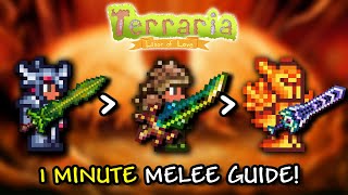 UPDATED Melee Class Loadouts Guide  Terraria 144 Labor of Love Update [upl. by Tamera]