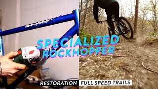 Restoring Upgrading amp Shredding An Old Mountain Bike  Specialized Rockhopper [upl. by Ahsetra432]