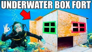 REAL UNDERWATER BOX FORT BASE 📦💦 Scuba Tanks Onboard Oxygen amp More [upl. by Maureene]