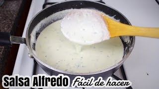 SALSA ALFREDO CASERA PARA PASTAS  receta facil [upl. by Neve]