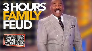 Steve Harvey Family Feud  3 Hours Of the Best Moments [upl. by Ellersick]