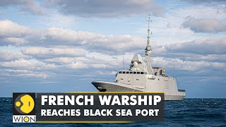 French warship visits Ukrainian port amid escalating tensions with Russia  Latest World News [upl. by Rahcir]