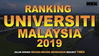 Ranking UniversitiUniversiti Malaysia 2019 [upl. by Irmgard]