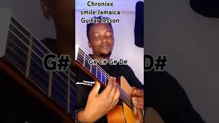 Chronixx smile Jamaica guitar chords guitartutorial guitarlesson [upl. by Jarek]