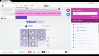 Soundtrap tutorial 2  Playing drums Quantizing and Looping [upl. by Meave779]