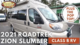 New 2021 Roadtrek Zion Slumber Class B RV with quotPop Top Bedquot on Dodge ProMaster 3500 [upl. by Sawtelle]