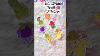 Handmade fruit stickers satisfying shorts sticker madeforkids [upl. by Jennee]