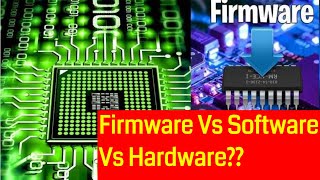 Why Firmware is need for Hardware Hardware Vs Software Vs Firmware Explained [upl. by Aisayt]