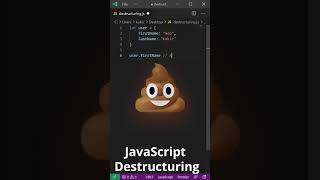 JavaScript Destructuring in Less Than A Minute shorts [upl. by Mcleod]